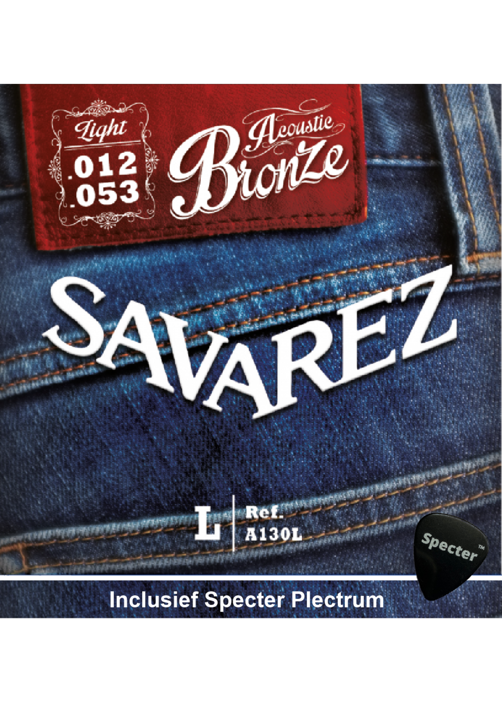 Savarez Savarez A130L Premium Gitaarsnaren Voor De Akoestische Gitaar Met Specter Plectrum | Snarenset | Akoestisch | Stalen Snaren