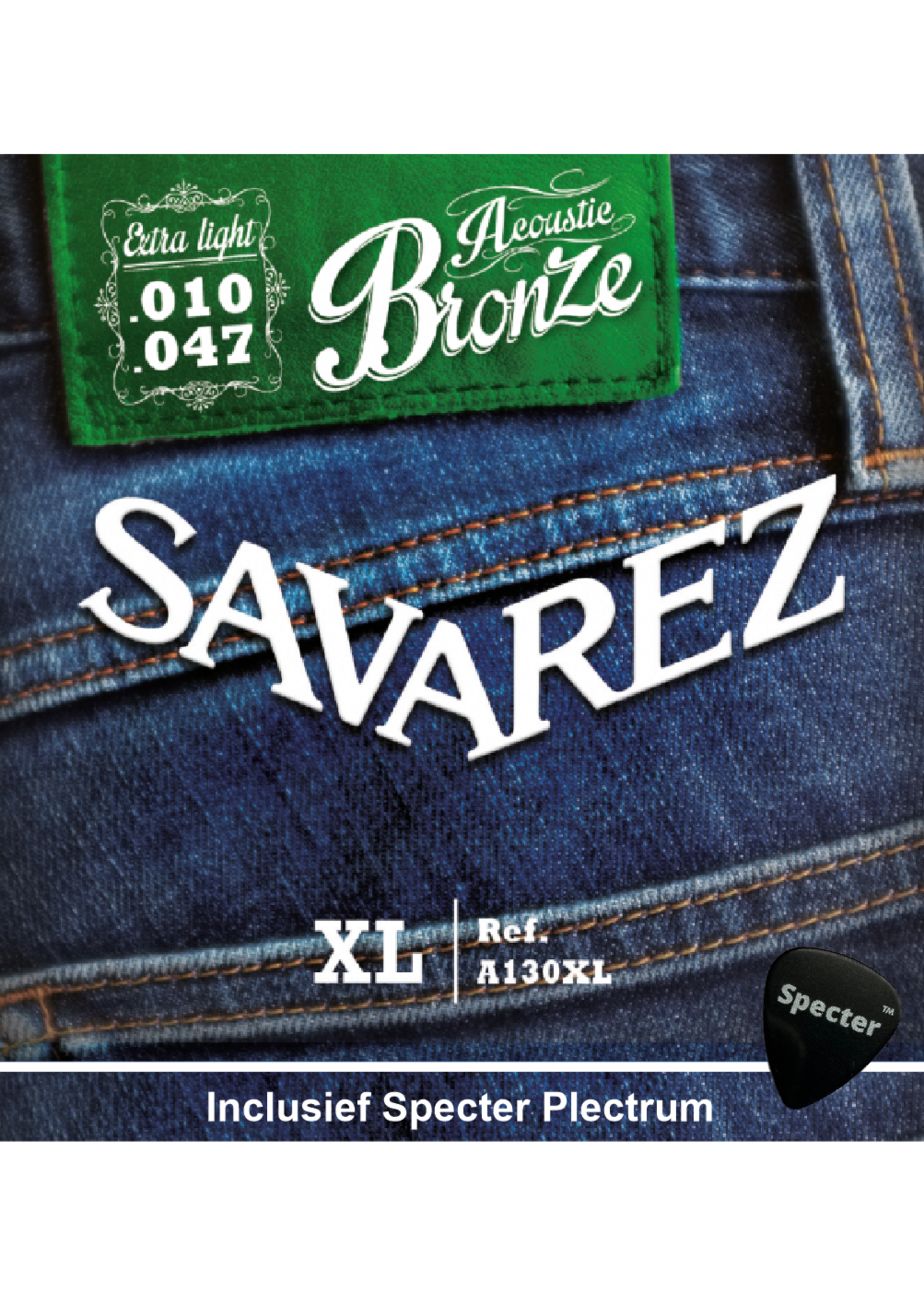 Savarez Savarez A130XL Premium Gitaarsnaren Voor De Akoestische Gitaar Met Specter Plectrum | Snarenset | Akoestisch | Stalen Snaren