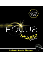 Savarez Savarez F50L Focus Premium Gitaarsnaren Voor De Elektrische Gitaar Met Specter Plectrum | Snarenset | Elektrisch | Stalen Snaren
