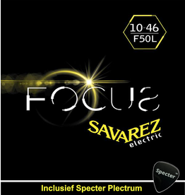 Savarez Savarez F50L Focus Premium Gitaarsnaren Voor De Elektrische Gitaar Met Specter Plectrum | Snarenset | Elektrisch | Stalen Snaren