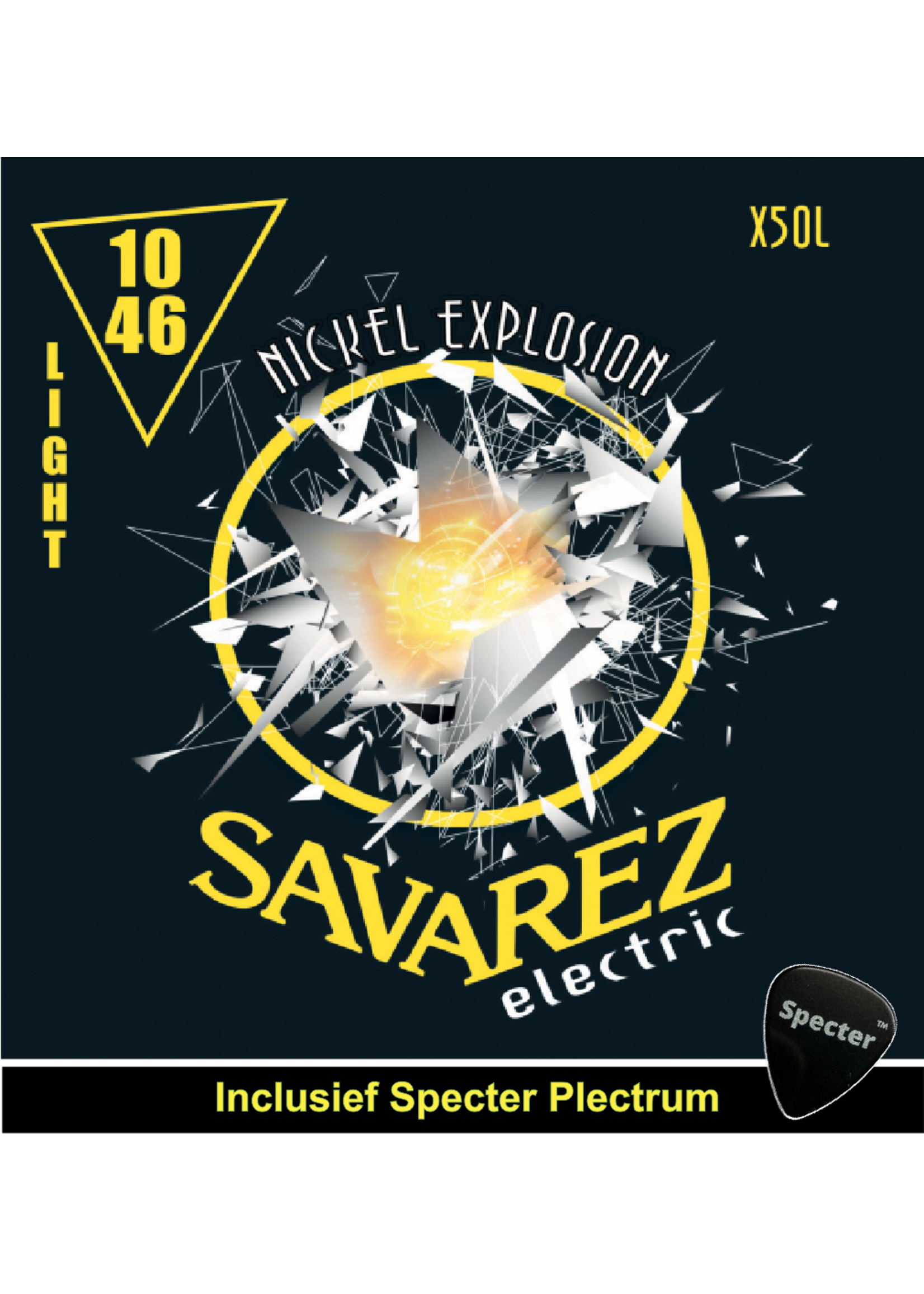 Savarez Savarez X50L Premium Gitaarsnaren Voor De Elektrische Gitaar Met Specter Plectrum | Snarenset | Elektrisch | Stalen Snaren