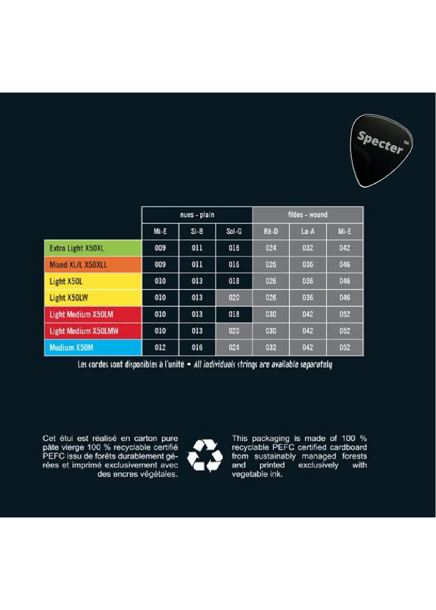 Savarez Savarez X50XL Premium Gitaarsnaren Voor De Elektrische Gitaar Met Specter Plectrum | Snarenset | Elektrisch | Stalen Snaren