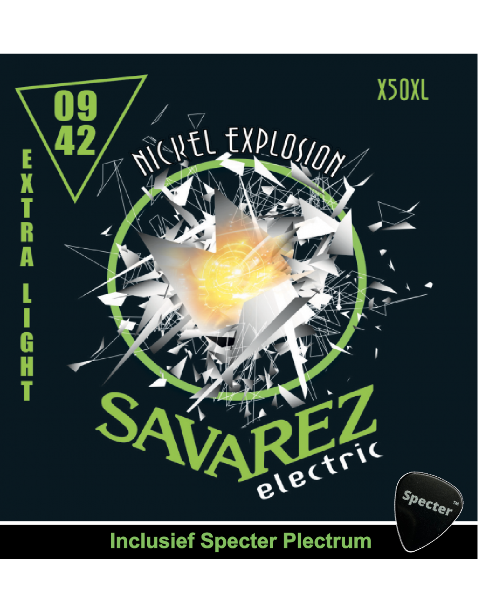 Savarez Savarez X50XL Premium Gitaarsnaren Voor De Elektrische Gitaar Met Specter Plectrum | Snarenset | Elektrisch | Stalen Snaren