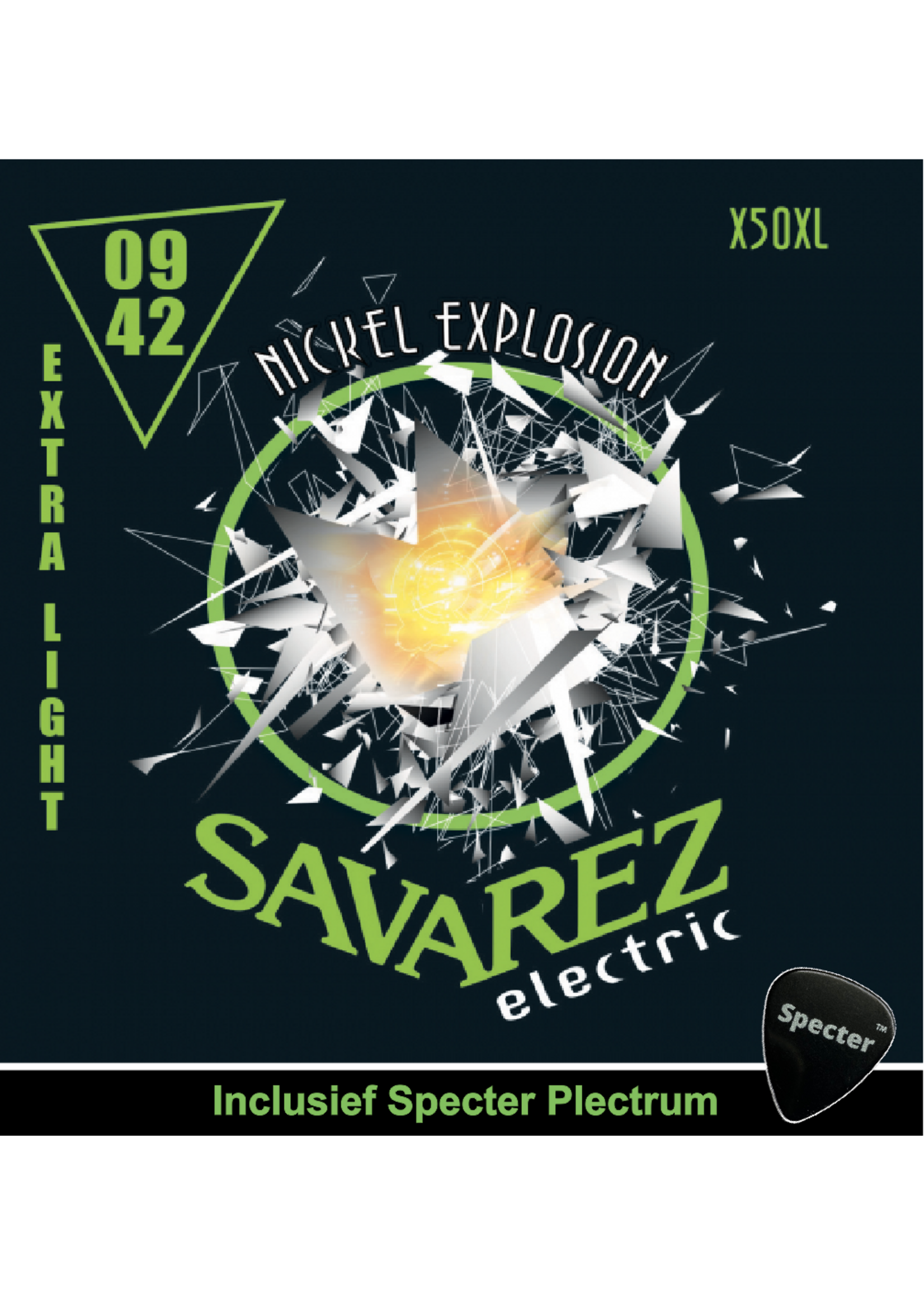 Savarez Savarez X50XL Premium Gitaarsnaren Voor De Elektrische Gitaar Met Specter Plectrum | Snarenset | Elektrisch | Stalen Snaren
