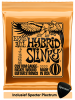 Ernie Ball Ernie Ball Hybrid Slinky Electrisch Gitaarsnaren 6stuk(s) Staal Gitaar met specter Plectrum