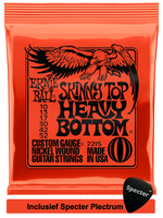Ernie Ball Ernie Ball 2215 Skinny Top Heavy Bottom Snaren Elektrisch gitaarsnaren met Specter plectrum