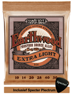 Ernie Ball Ernie Ball P02150 snaar voor muziekinstrumenten Gitaar Staal Akoestisch 6 stuk(s) Met Specter Plectrum