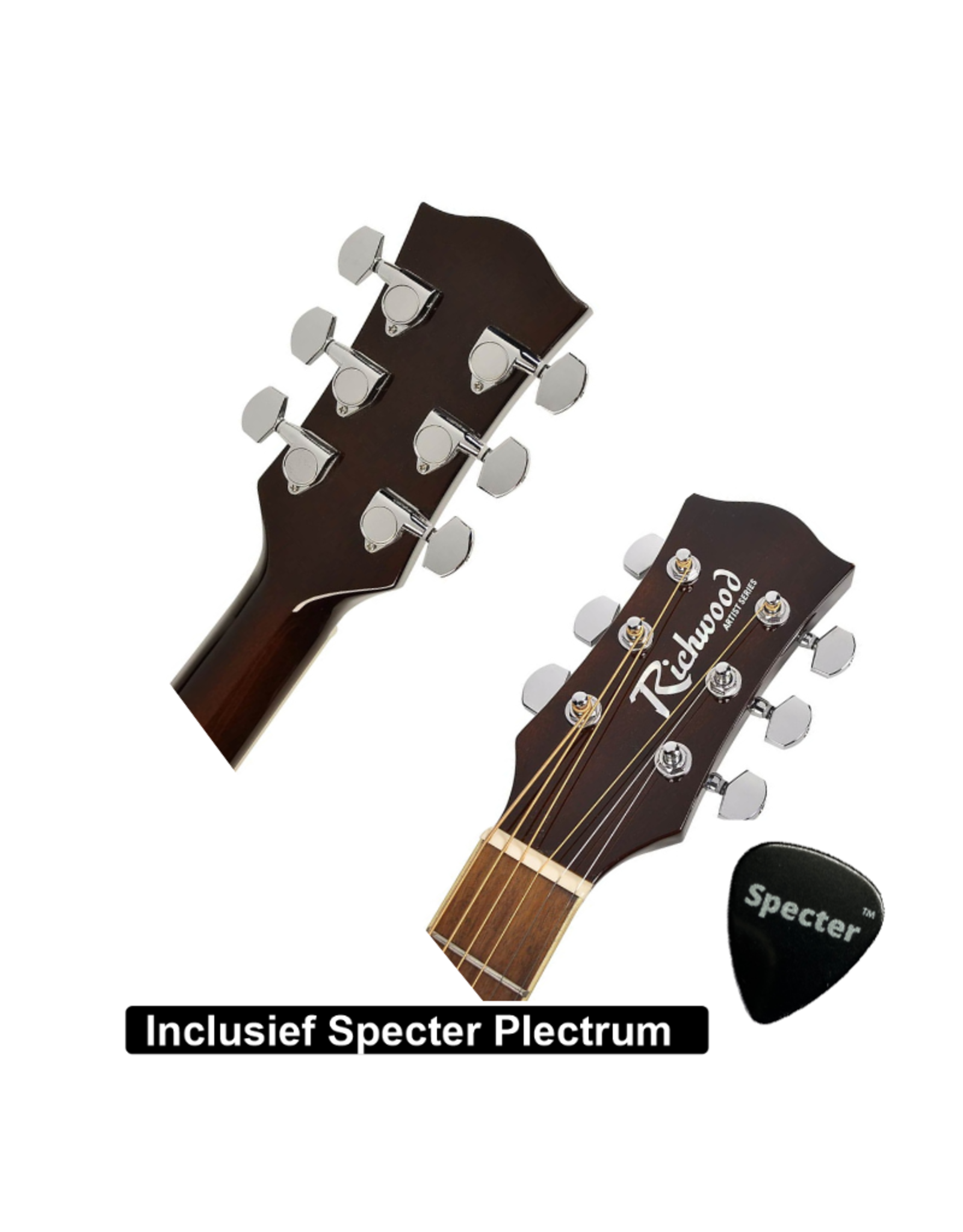 Richwood  Akoestische Gitaar Artist Series met Plectrum | Gitaar | Akoestisch | Gitaar met accessoires