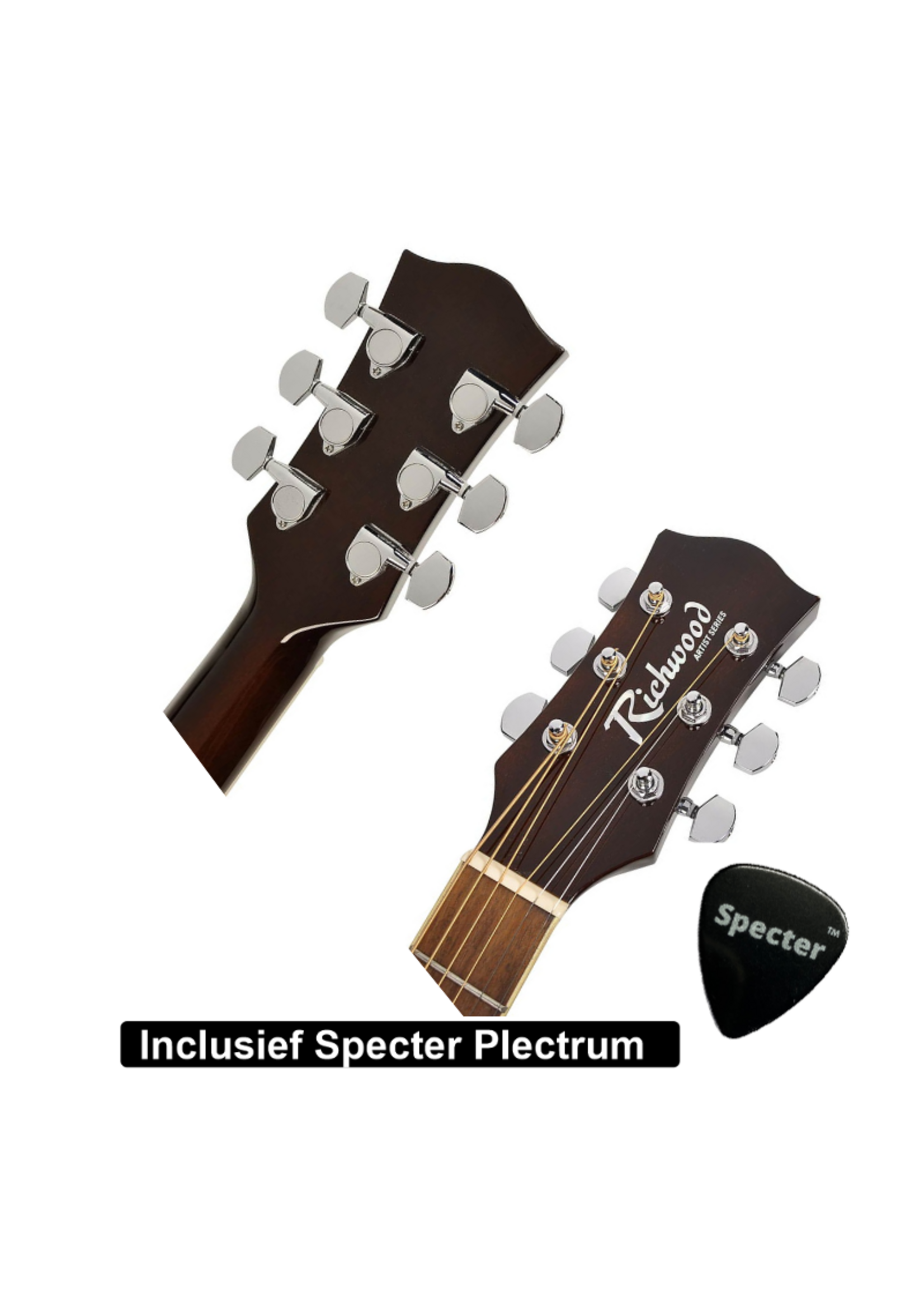 Richwood  Akoestische Gitaar Artist Series met Plectrum | Gitaar | Akoestisch | Gitaar met accessoires