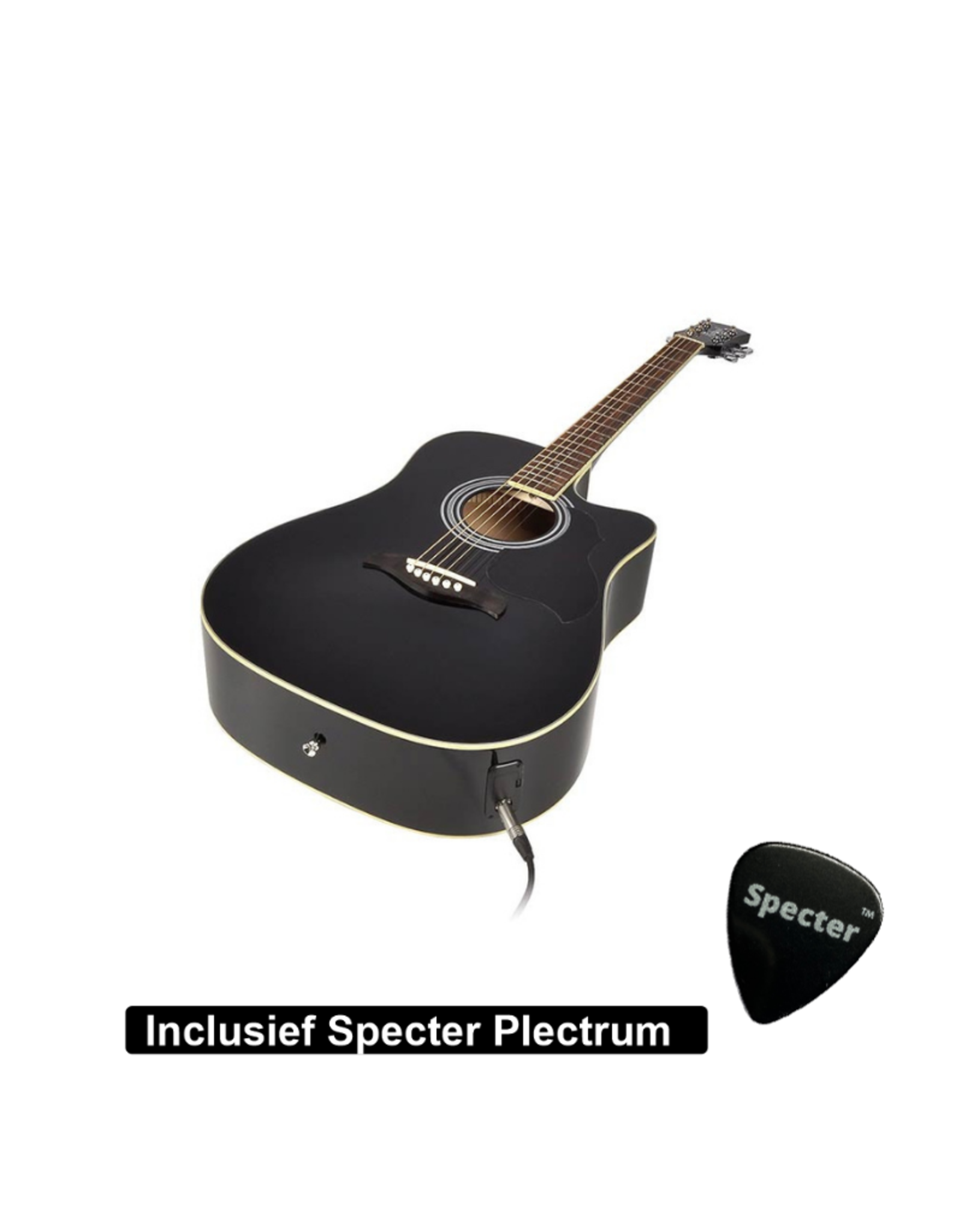 Richwood  Semi Akoestische Elektrische Gitaar Artist Series met Plectrum | Ingebouwde Tuner / Stemapparaat | Gitaar | Akoestisch | Elektrisch |Gitaar met accessoires