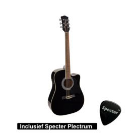 Richwood  Semi Akoestische Elektrische Gitaar Artist Series met Plectrum | Ingebouwde Tuner / Stemapparaat | Gitaar | Akoestisch | Elektrisch |Gitaar met accessoires