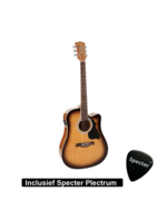 Richwood  Semi Akoestische Elektrische Gitaar Artist Series met Plectrum | Ingebouwde Tuner / Stemapparaat | Gitaar | Akoestisch | Elektrisch |Gitaar met accessoires