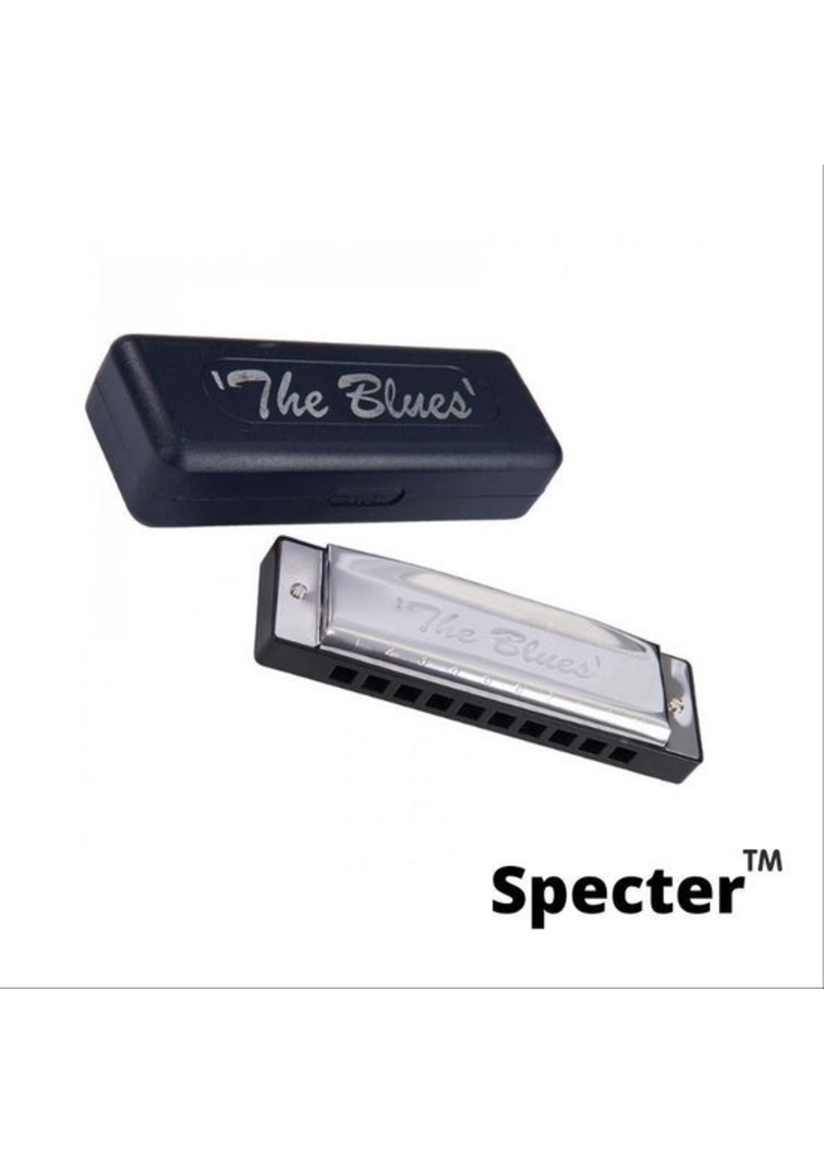 Specter Specter Blues Professionele Mondharmonica Voor Volwassenen In Toonsoort Bes
