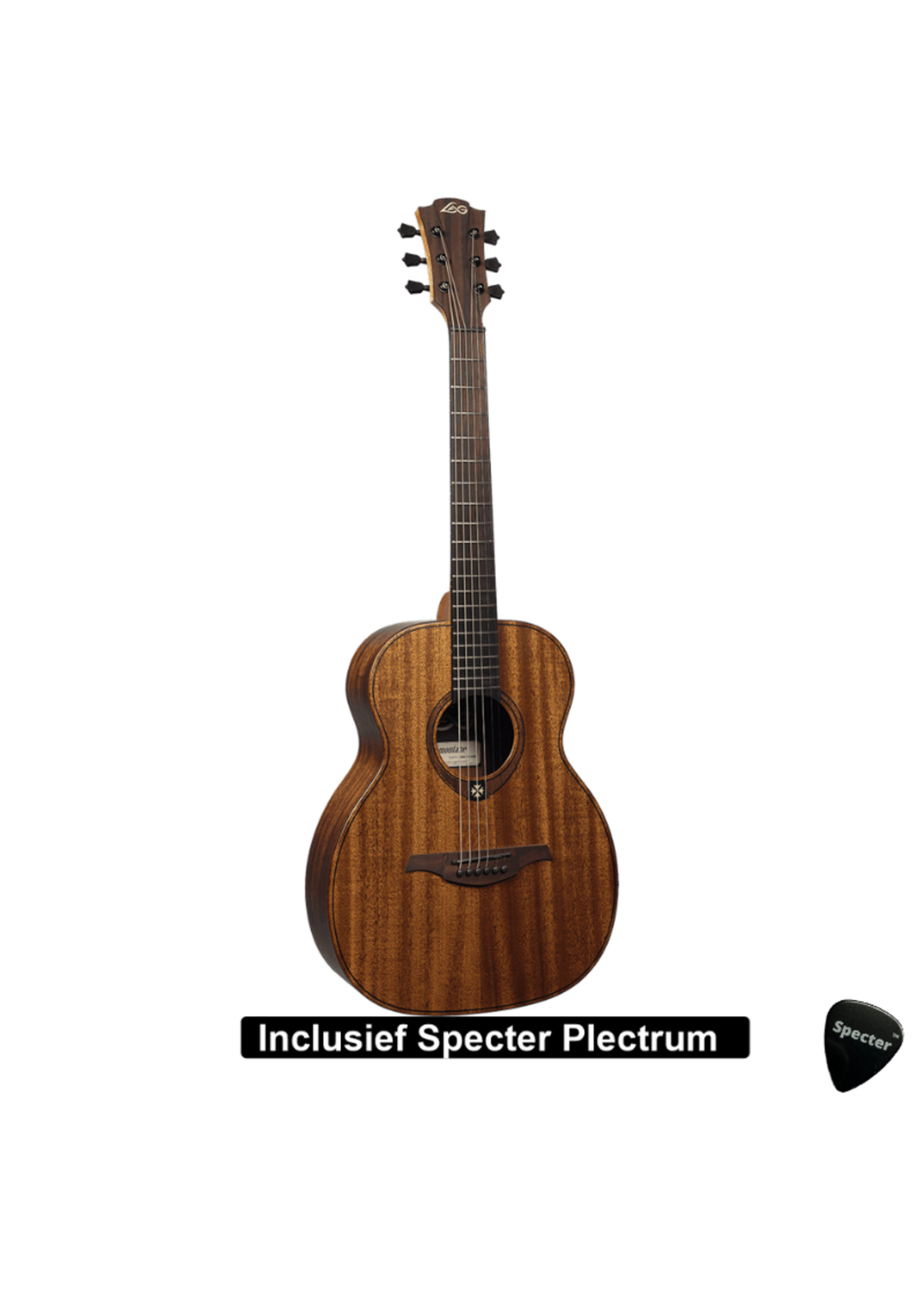 lag Lag Akoestische Gitaar Tramontane Travel Khaya Met Gitaarhoes en Plectrum | Lag | Akoestische Gitaar