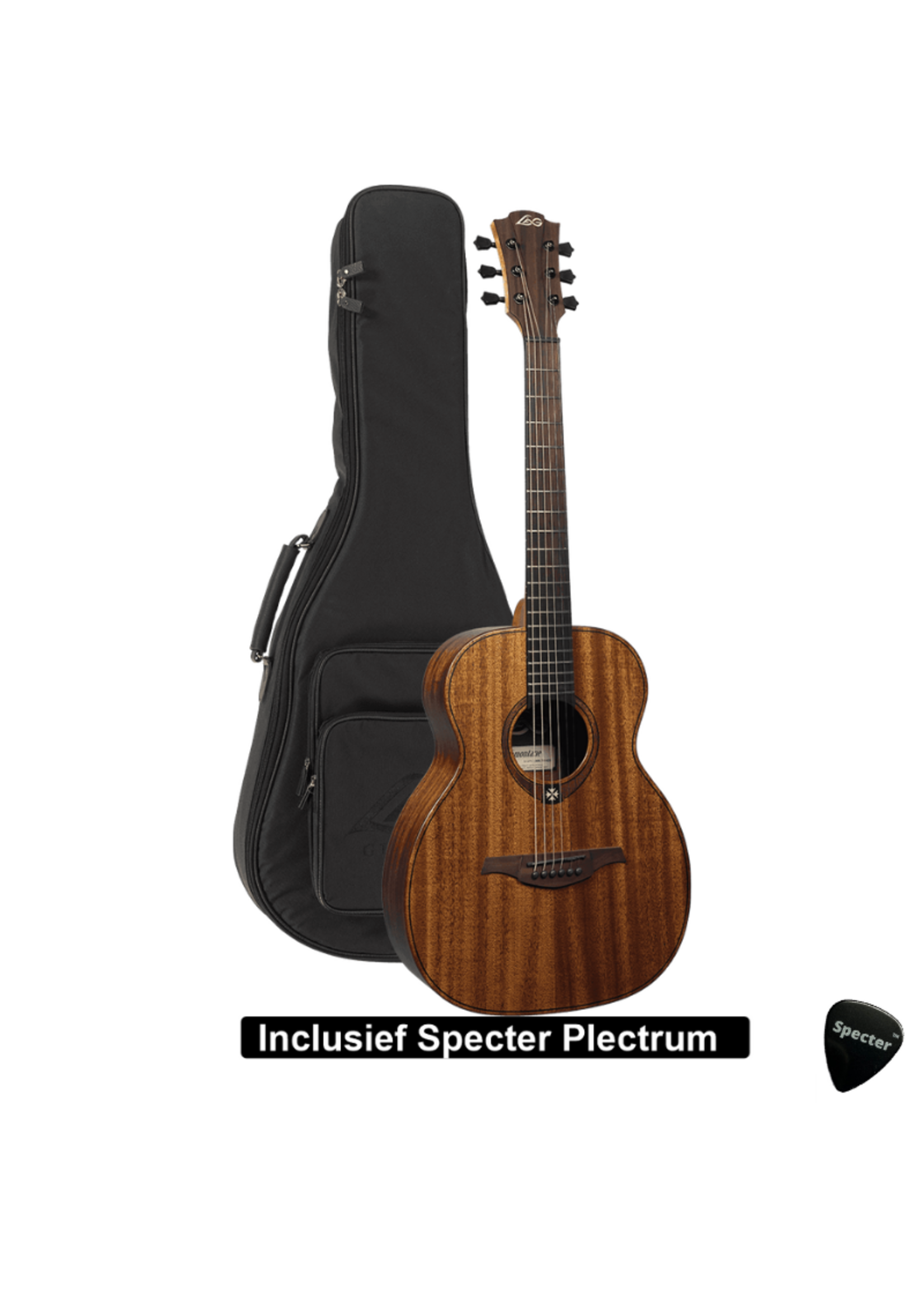 lag Lag Akoestische Gitaar Tramontane Travel Khaya Met Gitaarhoes en Plectrum | Lag | Akoestische Gitaar