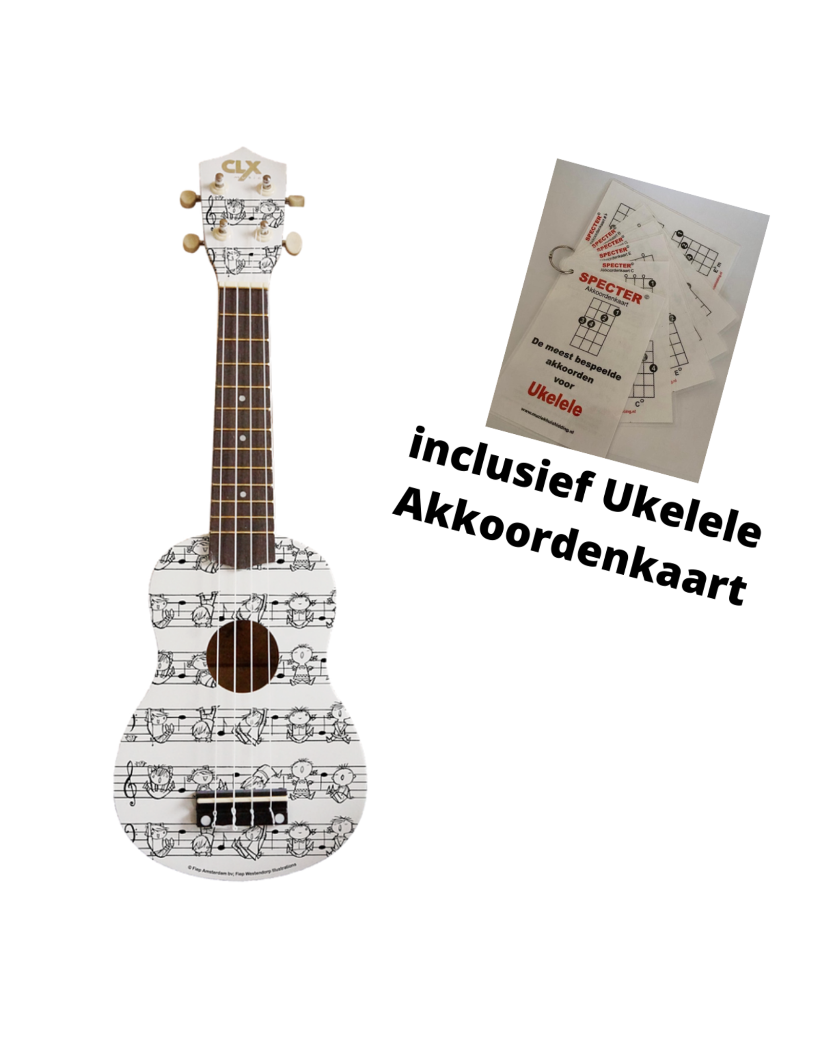 Nootjes Ukelele Met Handige Akkoordenkaart