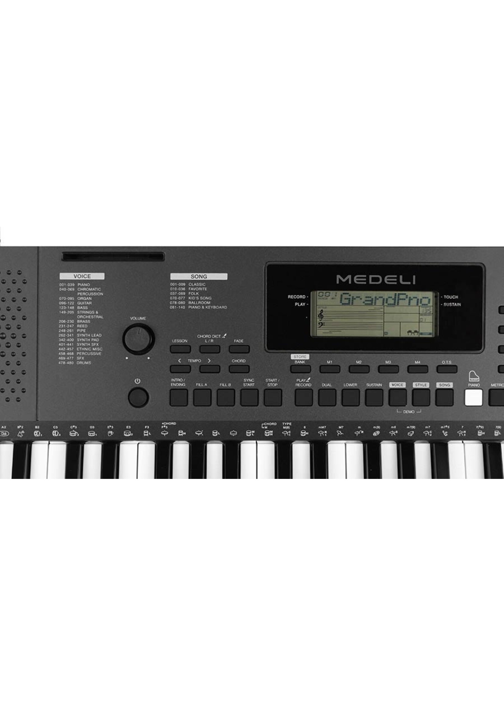 Medeli Medeli Millenium Series keyboard Met Akkoordenkaart