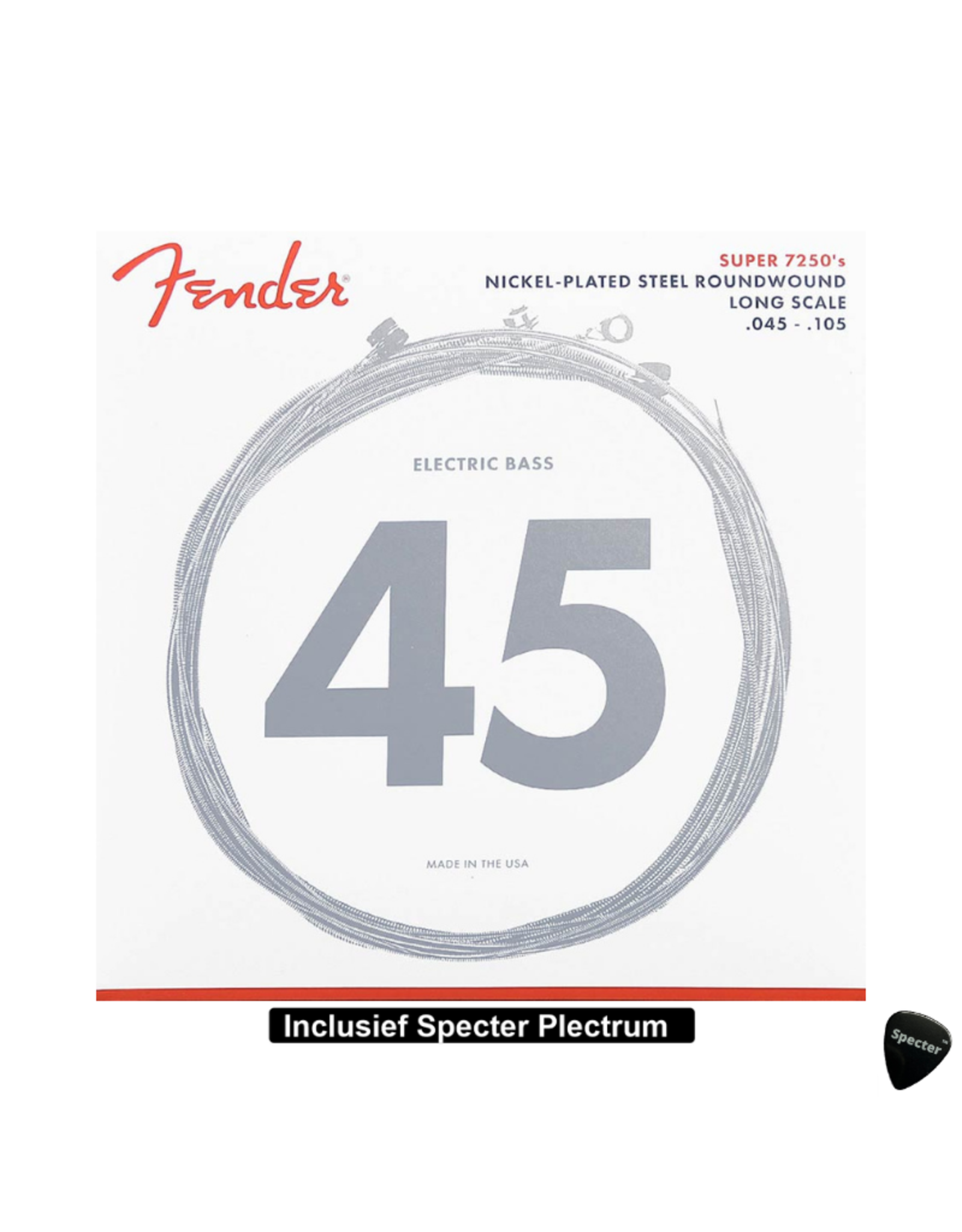 Fender Fender Super 7250s Snarenset Elektrische Basgitaar Met Specter Plectrum