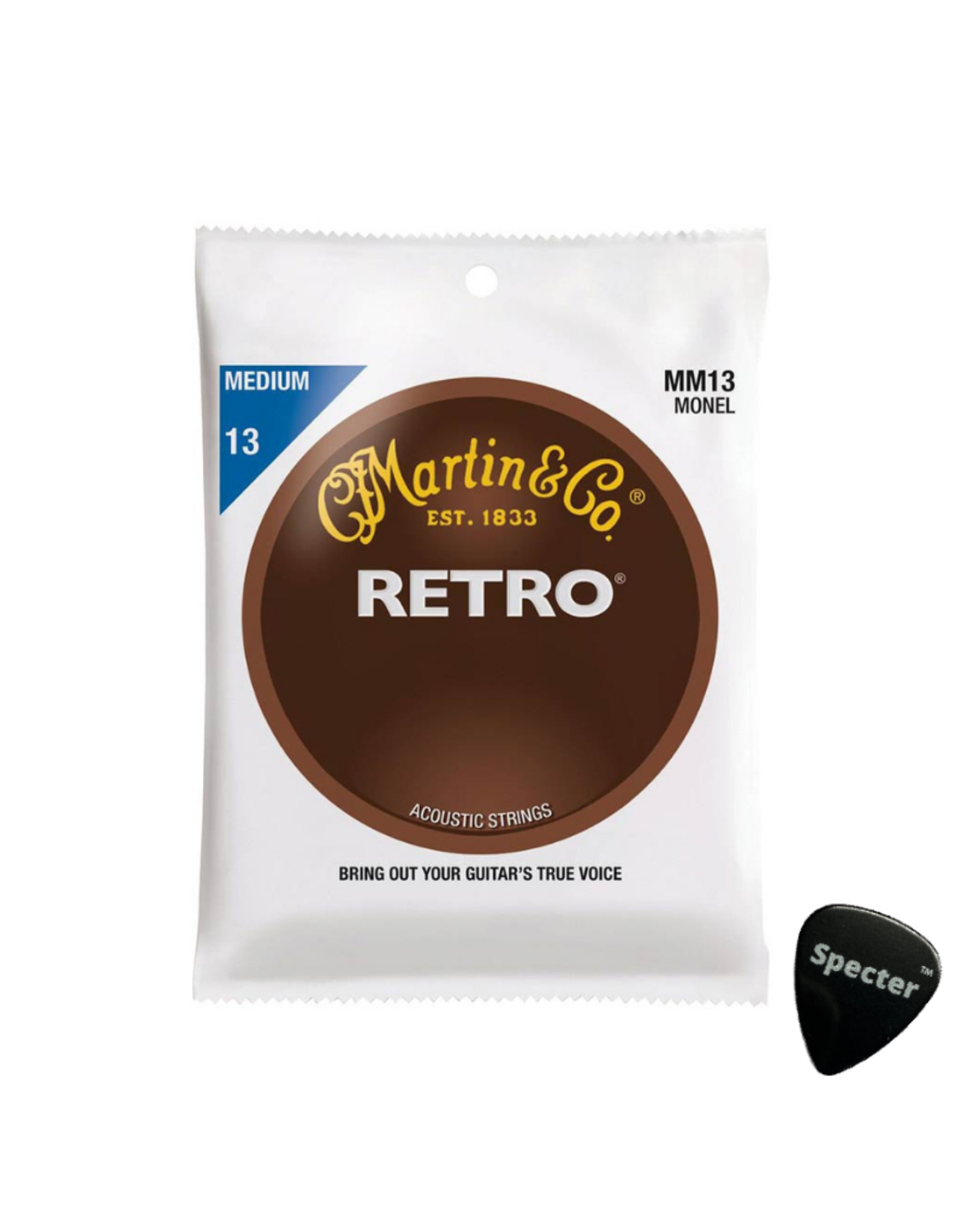 Martin & Co MM13 |Martin Retro Acoustic snarenset akoestisch met Specter Plectrum