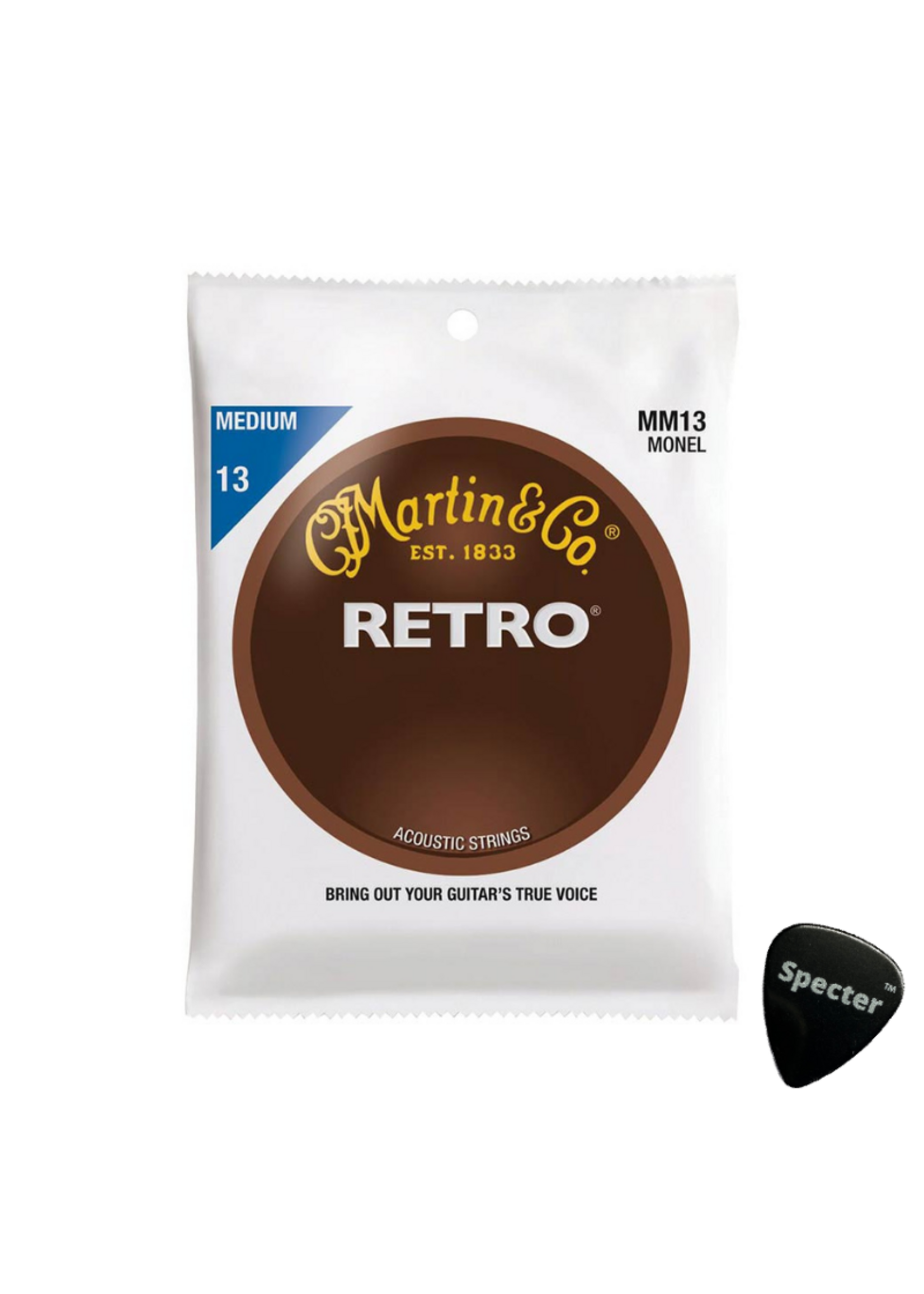 Martin & Co MM13 |Martin Retro Acoustic snarenset akoestisch met Specter Plectrum