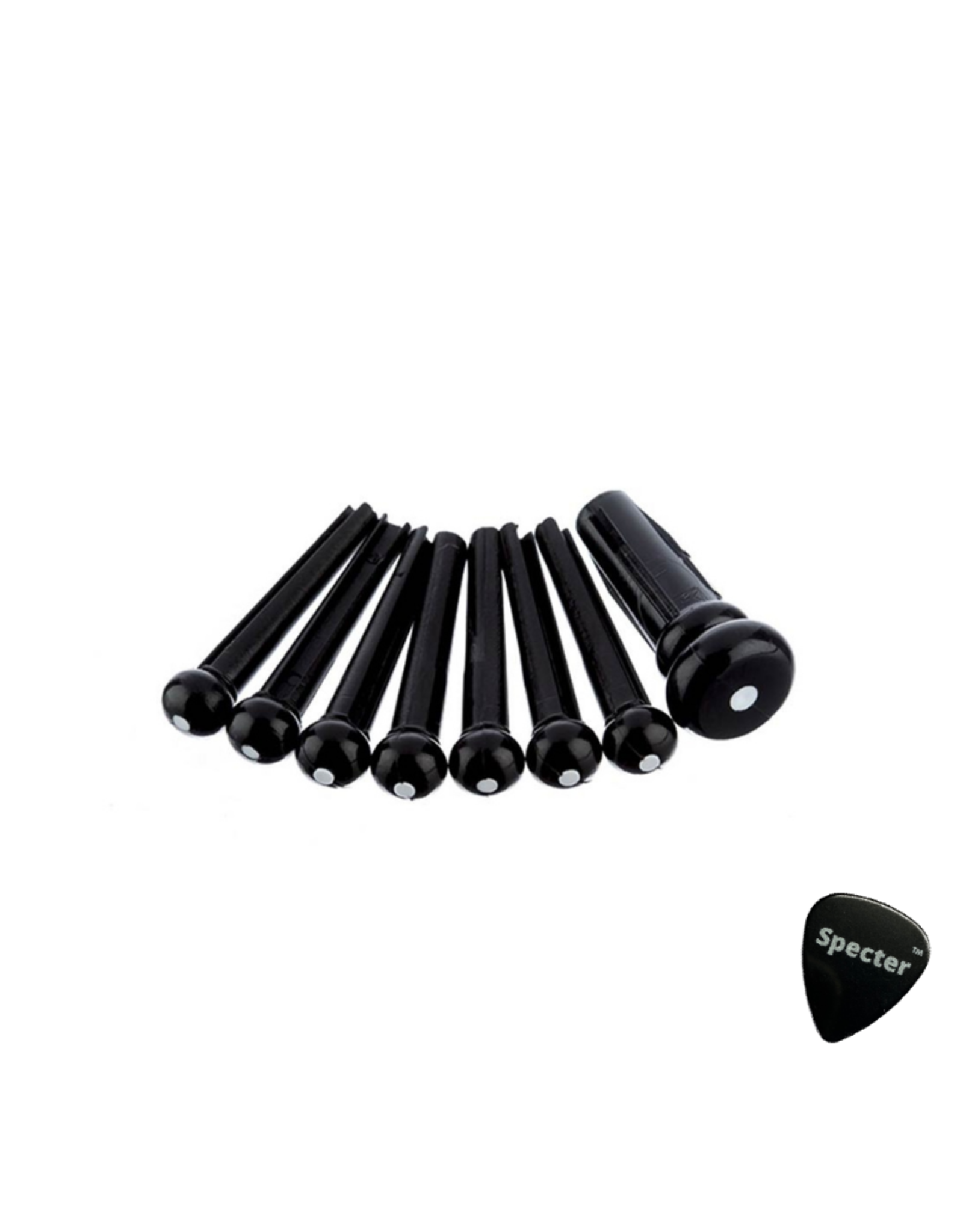 Fender Fender Brugpin Set Voor De Akoestische Gitaar Met Specter Plectrum - Brugpin set - Brugpen Set