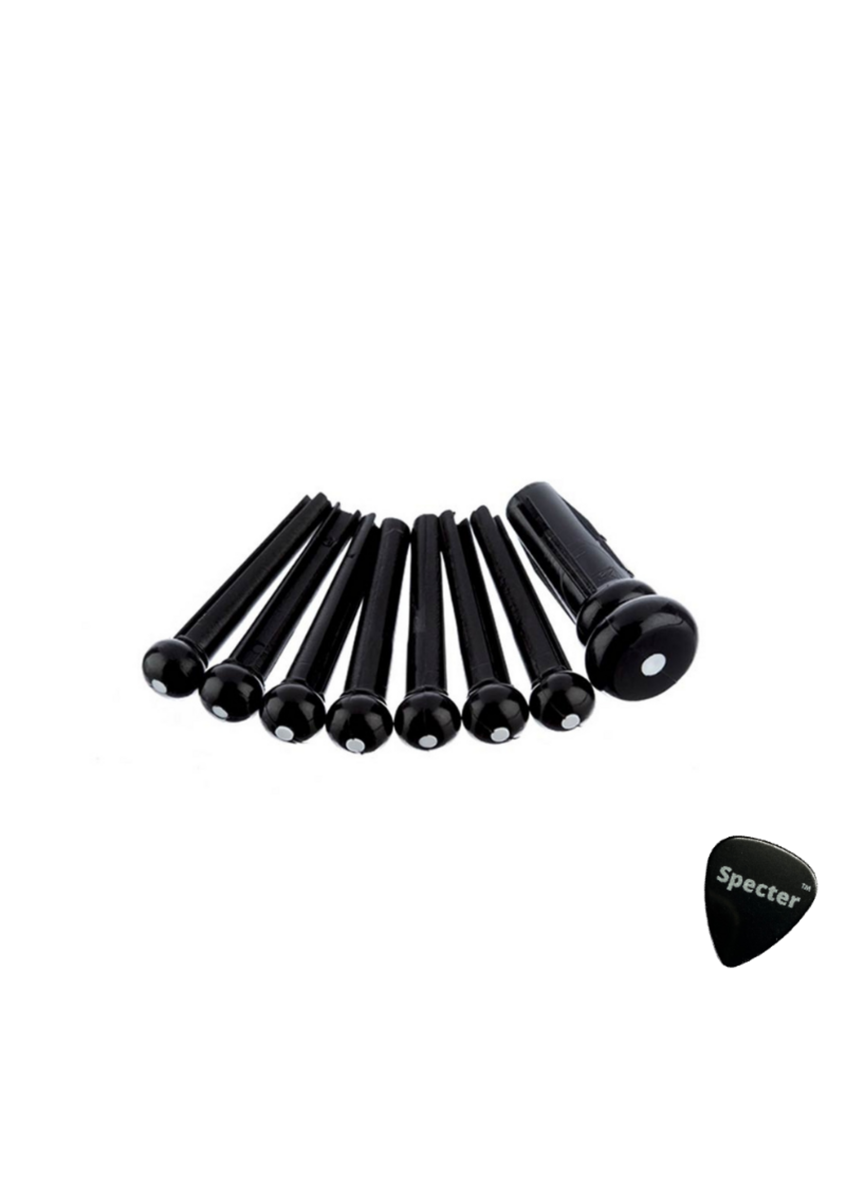 Fender Fender Brugpin Set Voor De Akoestische Gitaar Met Specter Plectrum - Brugpin set - Brugpen Set