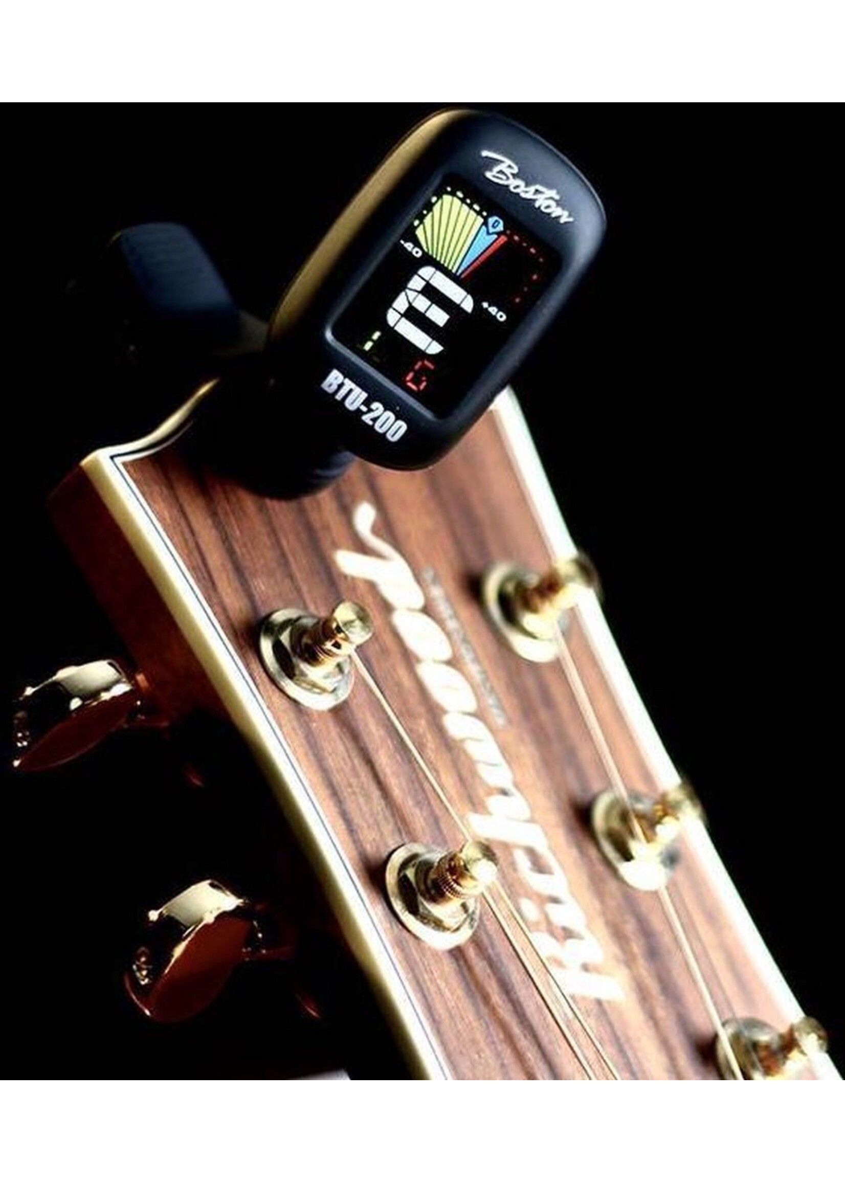 Boston  Boston Stemapparaat Chromatische Clip On Tuner BTU-200  Met Specter plectrum - Gitaar - Bas - Viool - Ukelele - Chromatisch
