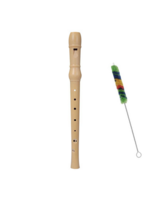 Meinel Meinel Sopraan Blokfluit Hout Met Specter Borstel - Houten Blokfluit - Dubbele Boring