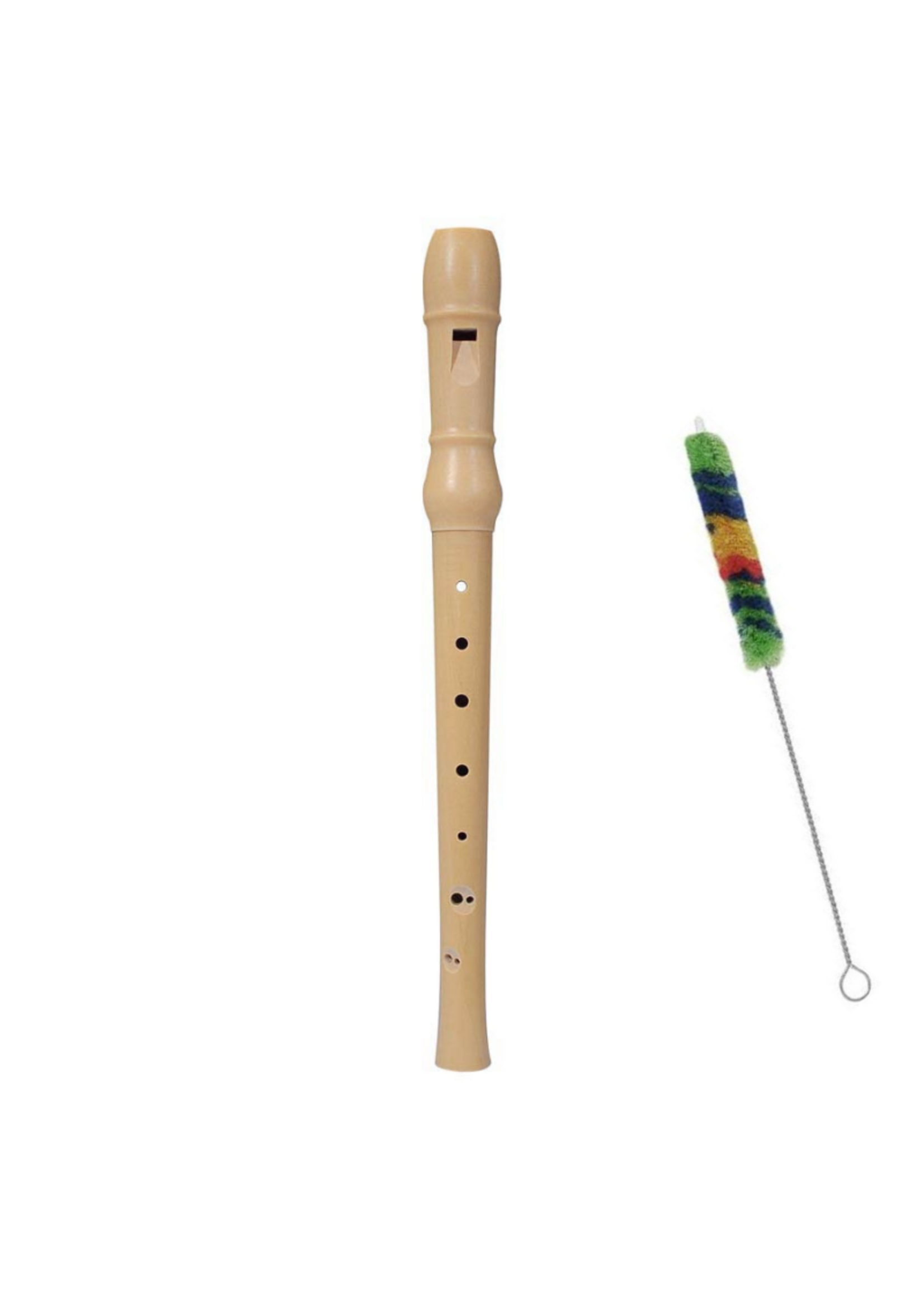 Meinel Meinel Sopraan Blokfluit Hout Met Specter Borstel - Houten Blokfluit - Dubbele Boring