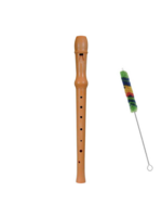 Meinel Meinel Sopraan Blokfluit Hout Met Specter Borstel - Houten Blokfluit