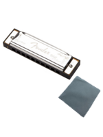 Fender Fender mondharmonica Bes Blues Deluxe harmonica met Specter Polish doek - Mondharmonica voor Volwassenen - Copy