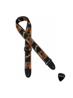 Fender Fender Gitaarband Monogram Geel/Bruin Met Specter Plectrum