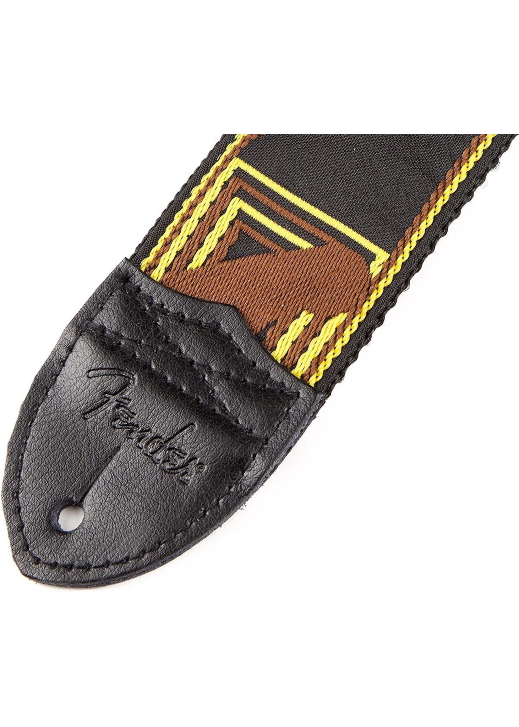 Fender Fender Gitaarband Monogram Geel/Bruin Met Specter Plectrum