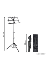 Specter Specter Muziekstandaard - Opvouwbare Lessenaar Met Tas - Voor Bladmuziek - Verstelbaar