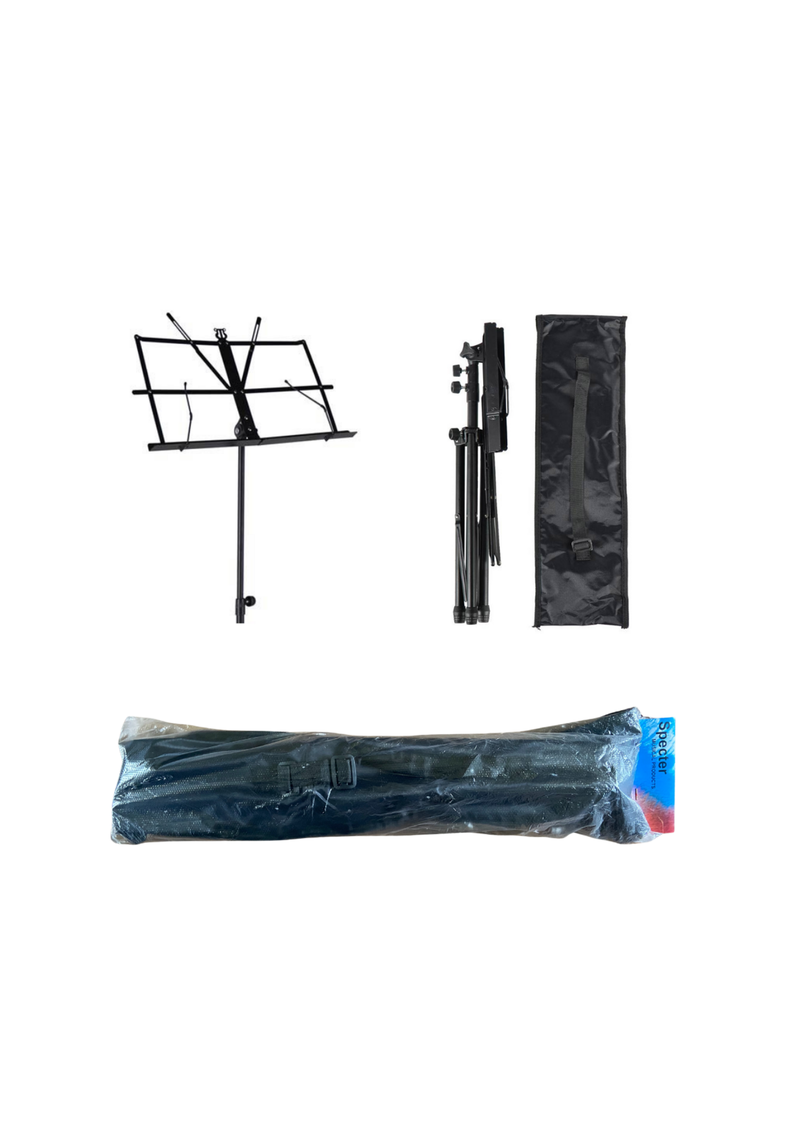 Specter Specter Muziekstandaard - Opvouwbare Lessenaar Met Tas - Voor Bladmuziek - Verstelbaar