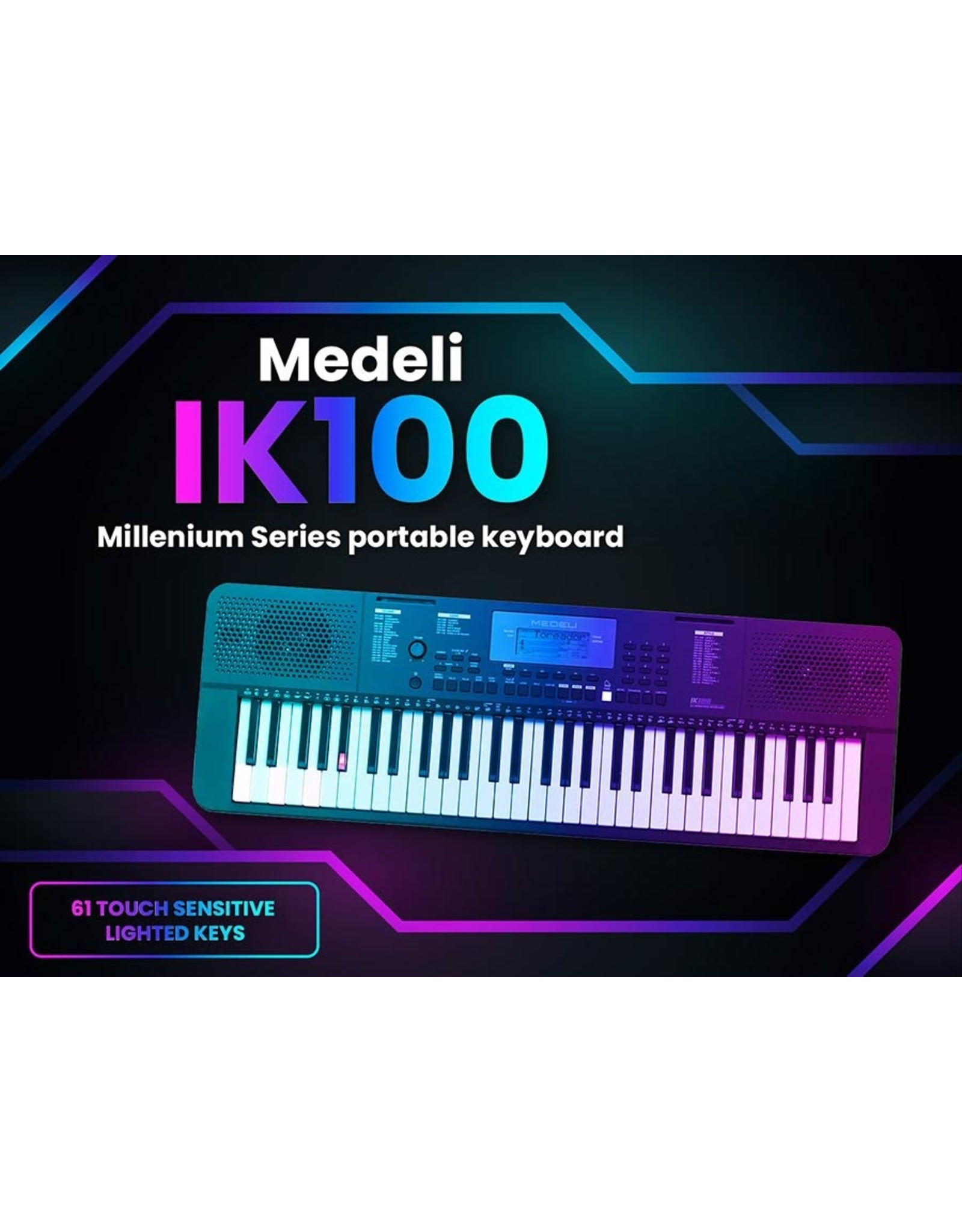 Medeli  Medeli Keyboard |  Millenium Serie IK100 | Met Specter Akkoordenkaart