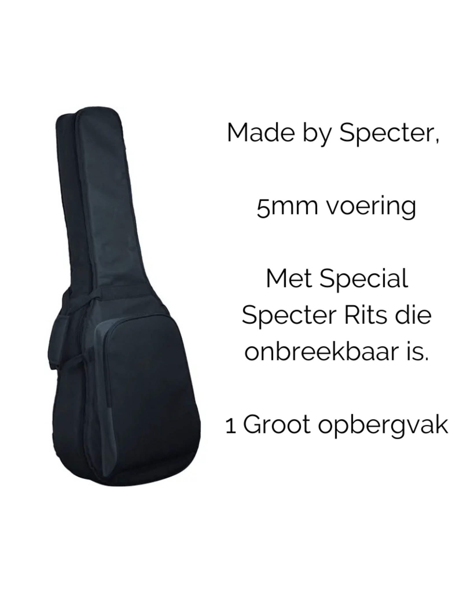 Specter Specter Elektrische Gitaartas - 5mm Voering - 1 Opbergvak - Ultra Sterke Rits - Gitaarhoes - Gigbag