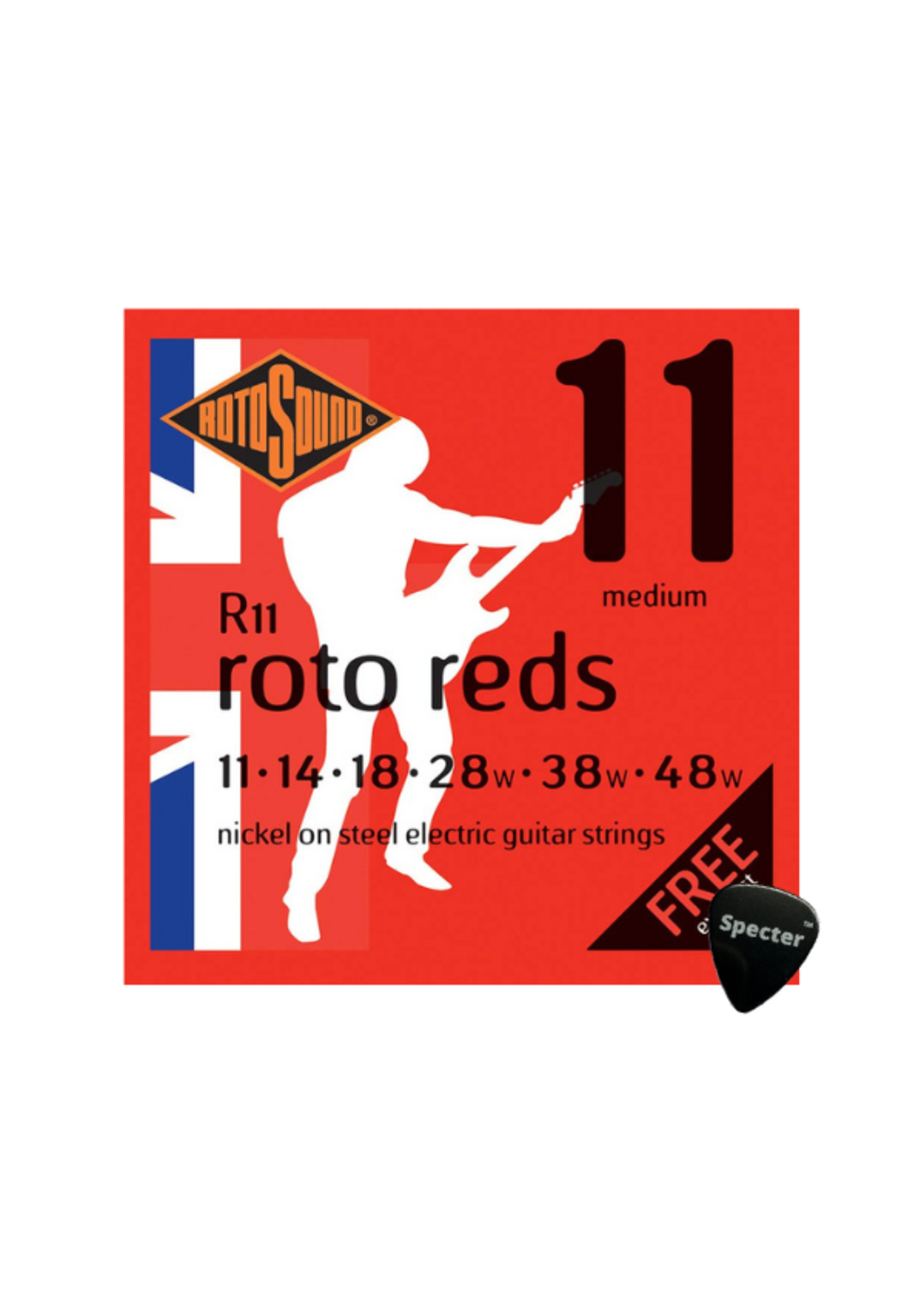 rotosound Rotosound Snarenset Elektrische Gitaar Met Specter Plectrum - 011- 048 Set - Gitaar Snaren