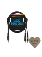Boston  Boston audio signaalkabel - 2x Tulp RCA Naar Mini Jack 3.5mm Met Specter Sleutelhanger - 6m
