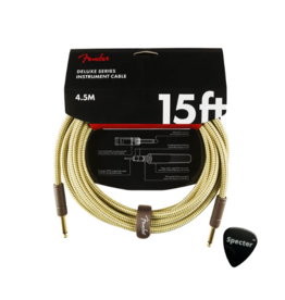 Fender Fender Deluxe Series Gitaar Kabel met Specter Plectrum 4.5Meter