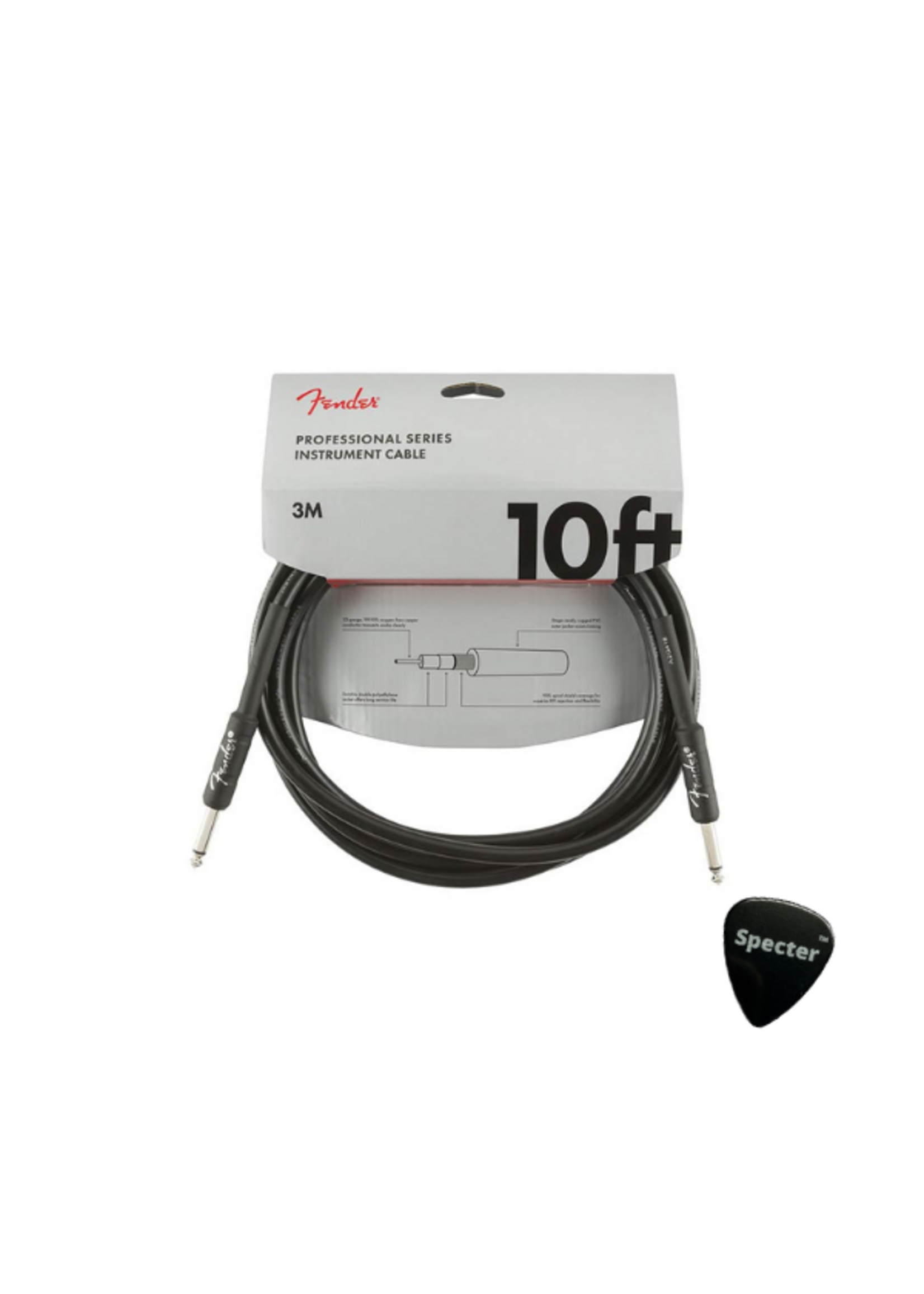 Fender Fender Professional Series Gitaar Kabel 3m