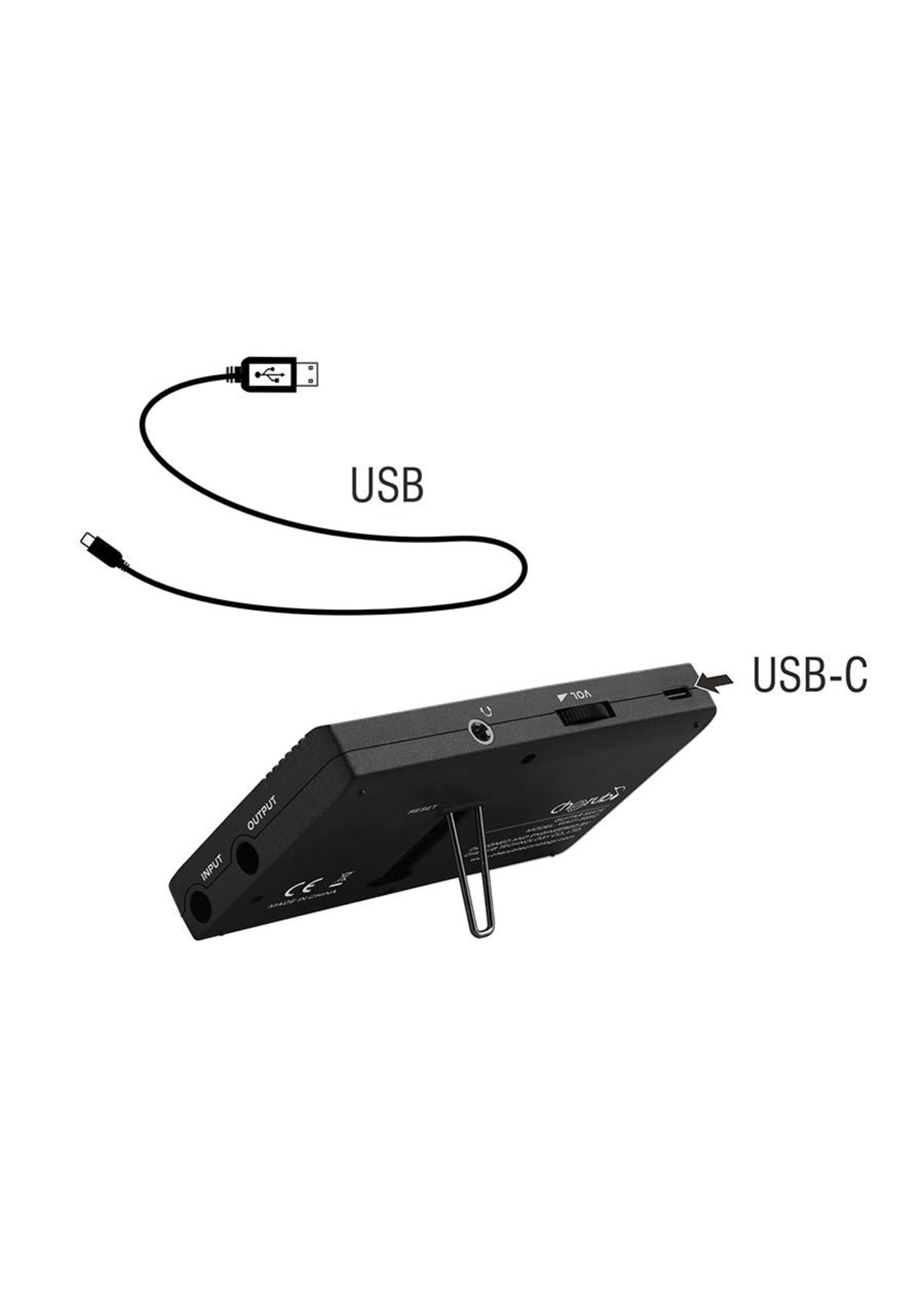 Cherub Cherub Chromatische Desktop Tuner | Oplaadbaar | Metronoom | Pitch Generator | Hygrometer | Specter Plectrum
