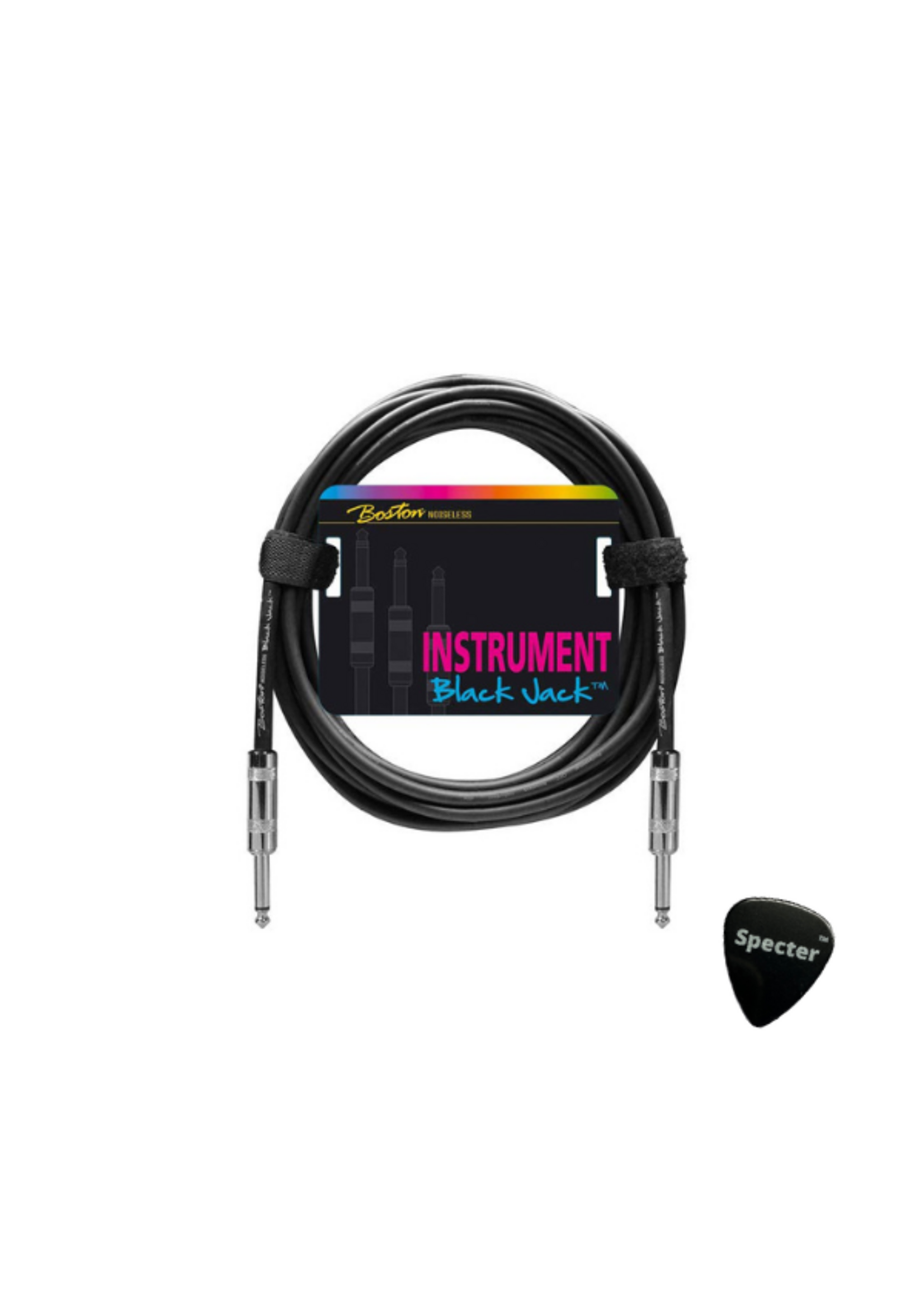 boston Boston Gitaarkabel - 6 Meter - Met Specter Plectrum