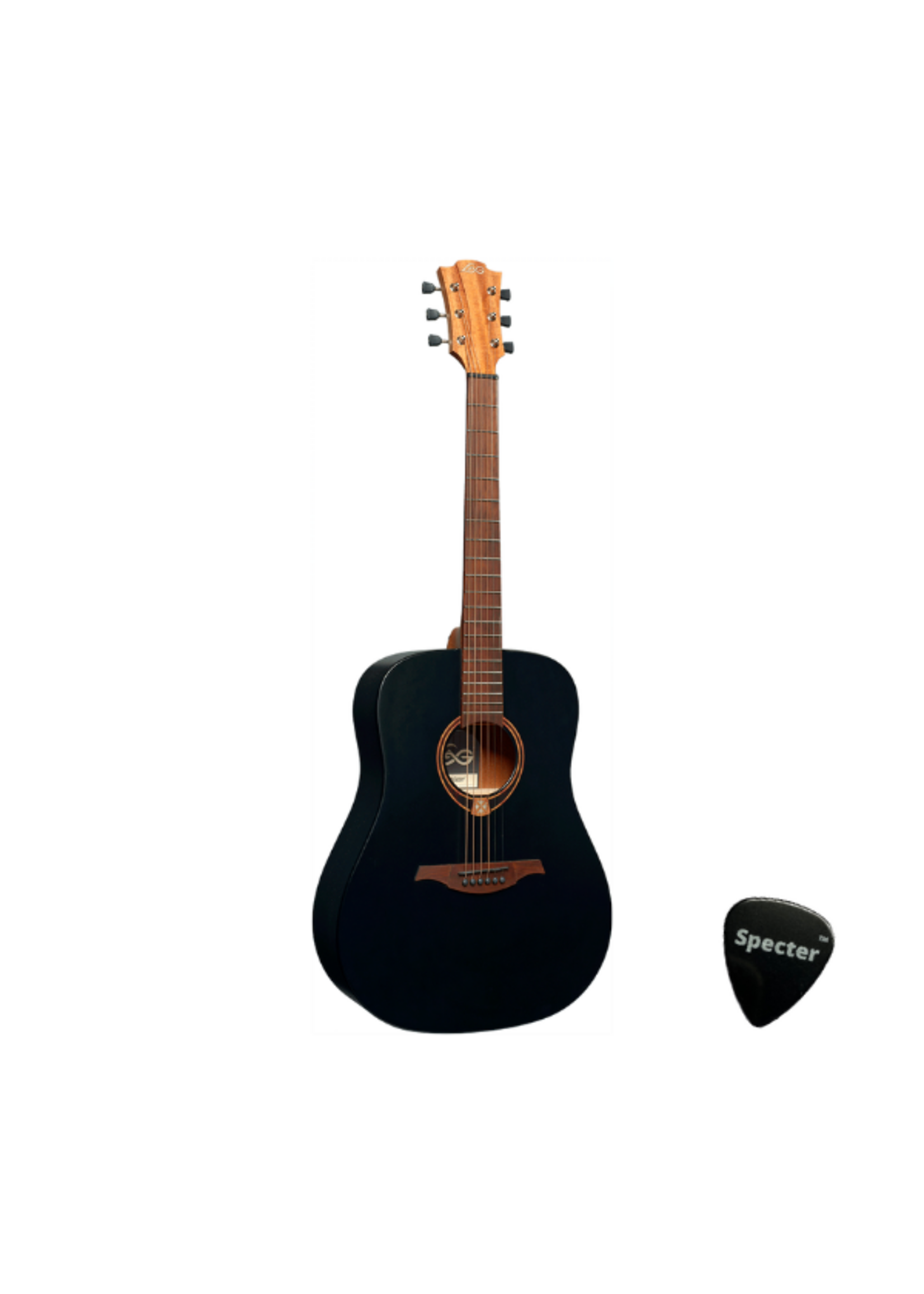 lag Lag Akoestische Gitaar | Black  | Dreadnought | Warme Sound Met Specter Plectrum
