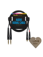 Boston  Boston audio signaalkabel - 2x mono jack naar RCA ( Tulp ) - 1.5 Meter - Met Specter Sleutelhanger