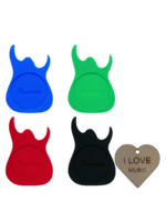 Ibanez Ibanez Onderzetters | Glas onderzetters | 4 stuks | Gitaarvorm | Met Specter Sleutelhanger