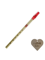 Generation flageolet | C stemming, messing |Fluit| fluiten |blaasinstrument | tin whistles | Met Specter Sleutelhanger