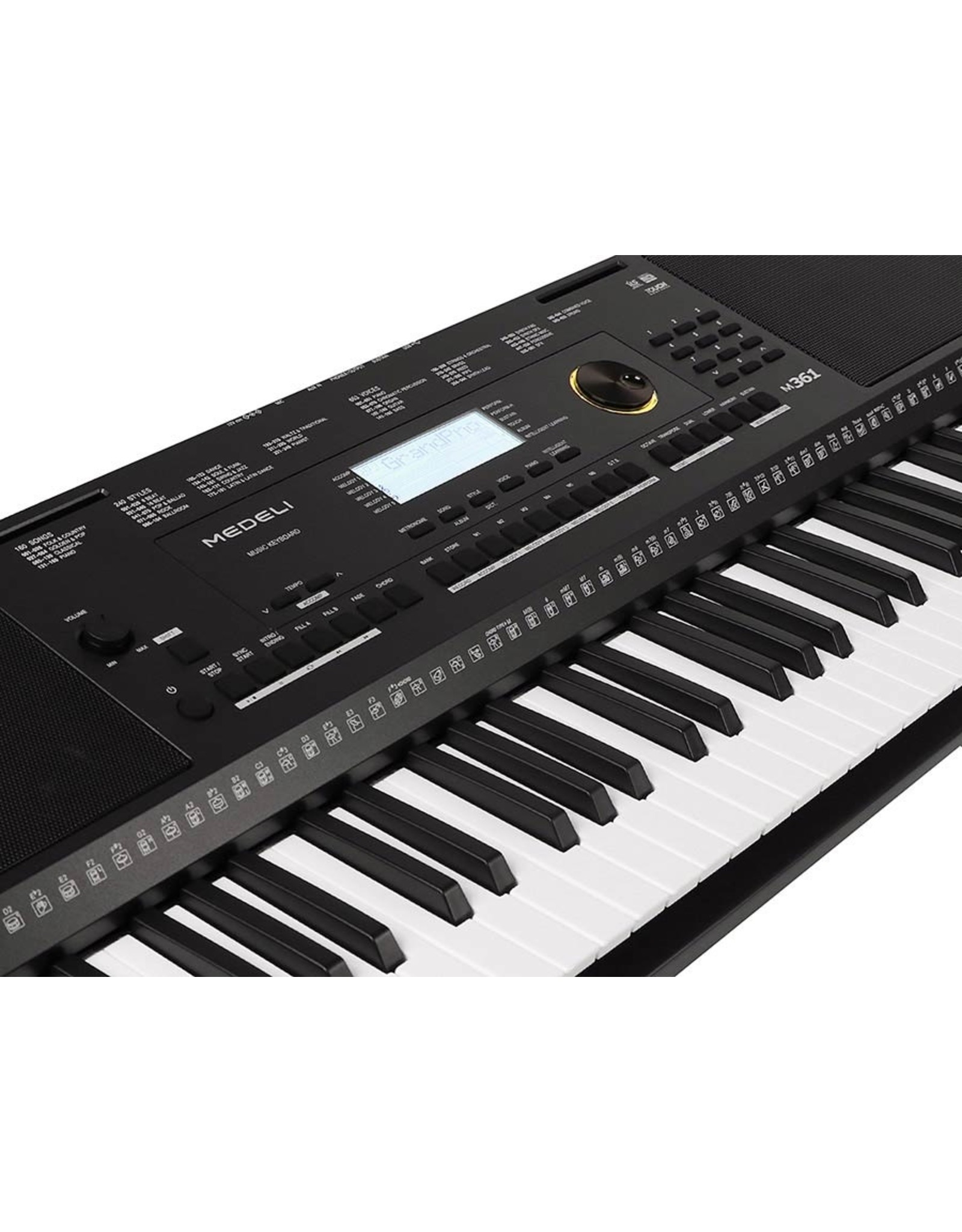 Medeli Medeli Millenium Series M361 keyboard | Met Specter Akkoordenkaart