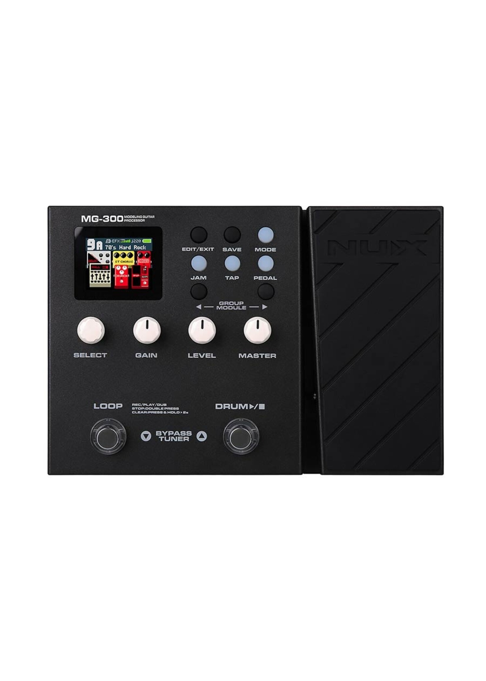 NUX NUX MG-300 Multi-Effects Gitaar Multi Effect Pedaal - Versterker Modelling - Looper - Drum Machine - Met Specter Plectrum