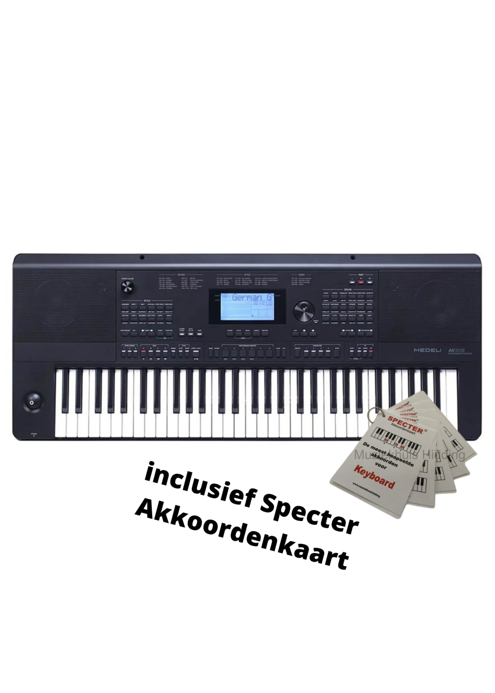 Medeli Medeli AK603 Keyboard | Arranger Pro Series | Digital Workstation | Met Specter Akkoordenkaart